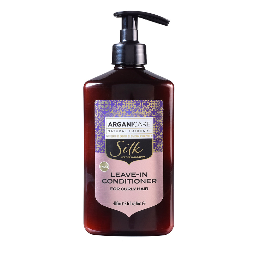 Arganicare Soin sans rinçage à la protéine de soie hydratant et coiffant  pour cheveux bouc lés