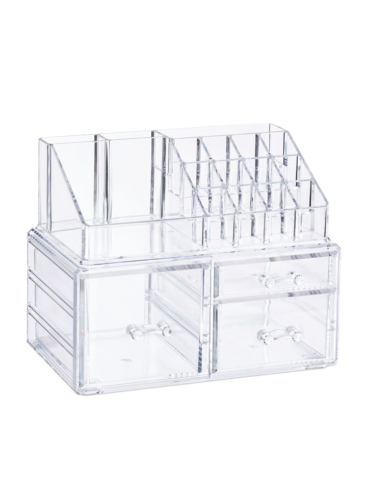 relaxdays 2x Makeup-Organizer in Transparent günstig kaufen onesize