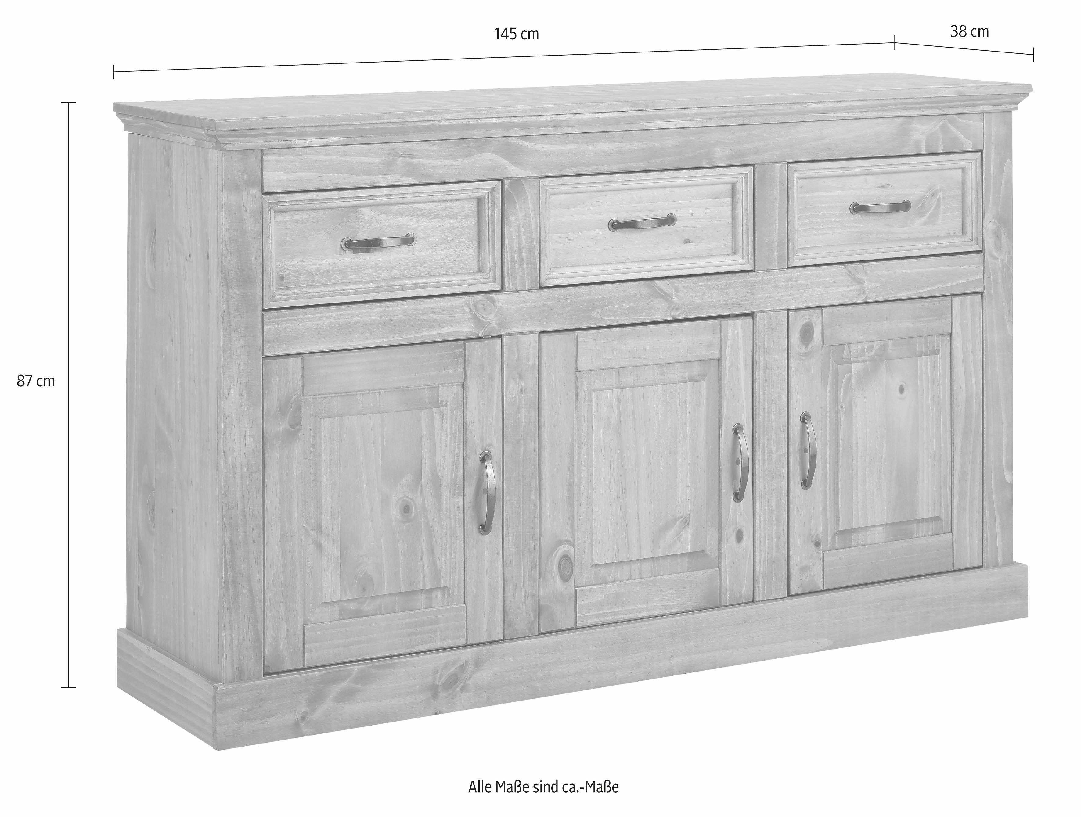 Home affaire Sideboard Selma, aus massivem Kiefernholz