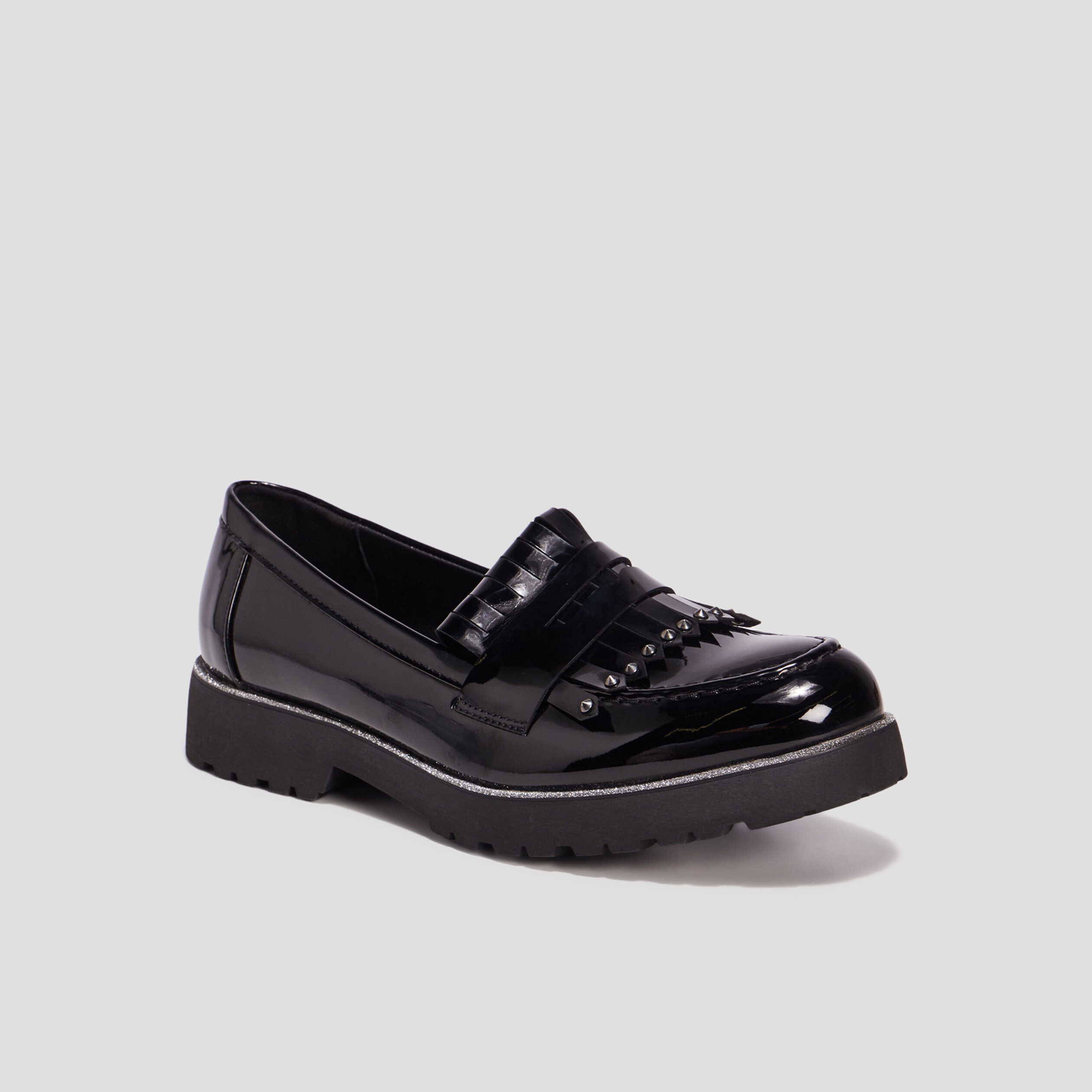 Mocassins crantés Liberto noir femme | La Halle