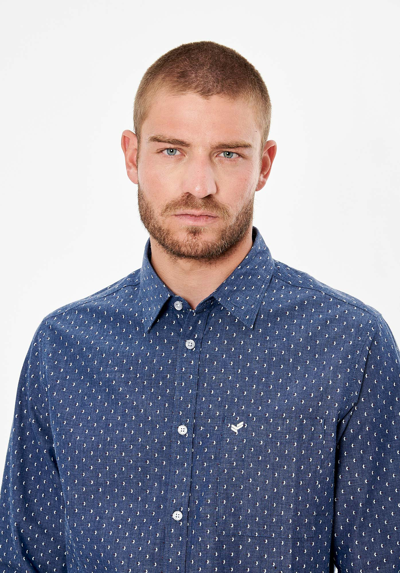 CHARL  Chemise bleue homme 100% coton bio