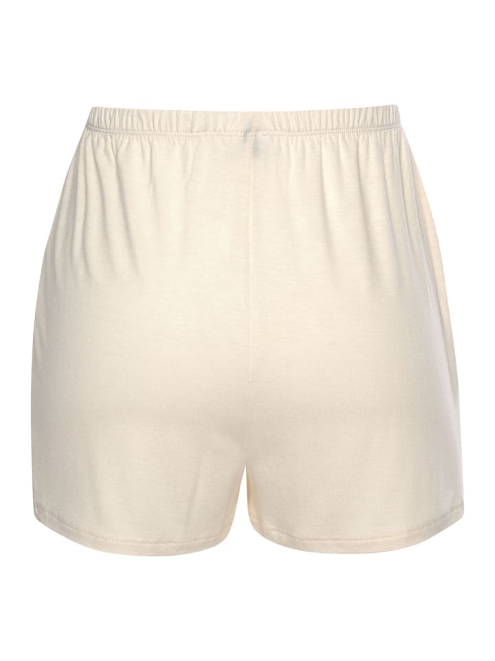 LASCANA Schlafshorts in creme günstig kaufen