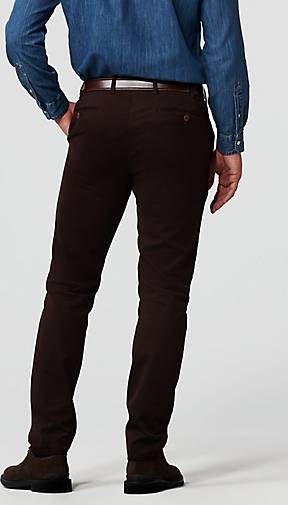 MEYER Chino-Hose Super-Stretch Check Pattern Chino