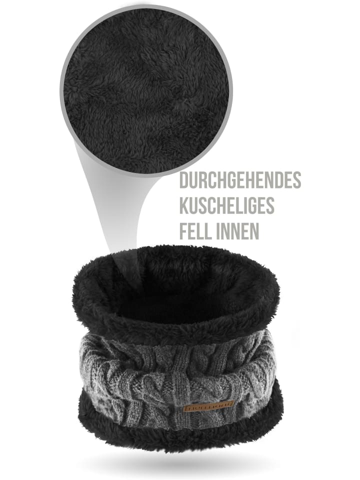 normani Winter-Fellschal Kebili in Grau/Schwarz günstig kaufen onesize