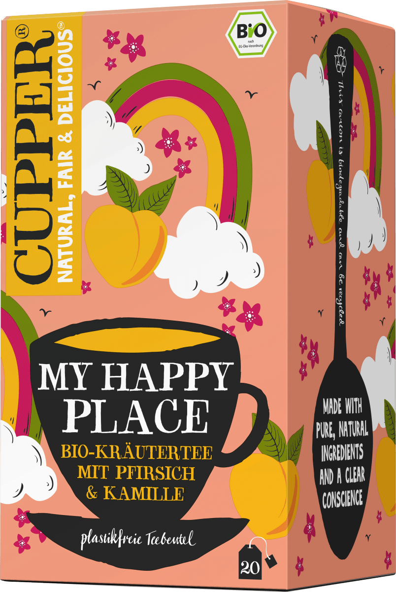 Kräutertee \My Happy Place\ mit Pfirsich, Kamille (20 Beutel), 30 g