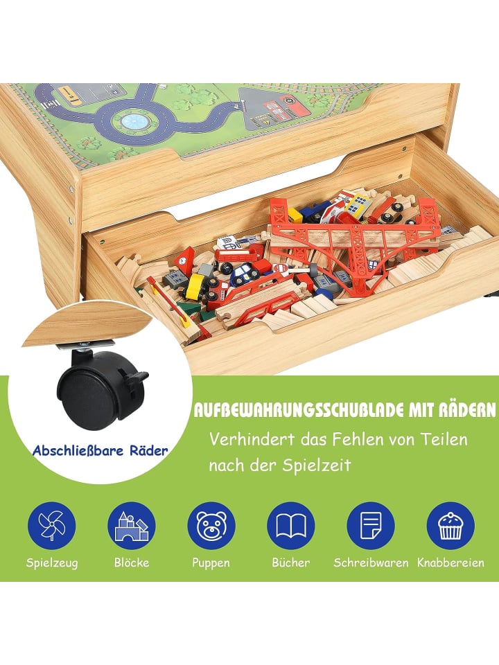 COSTWAY Holzeisenbahn in Braun günstig kaufen 78 cm
