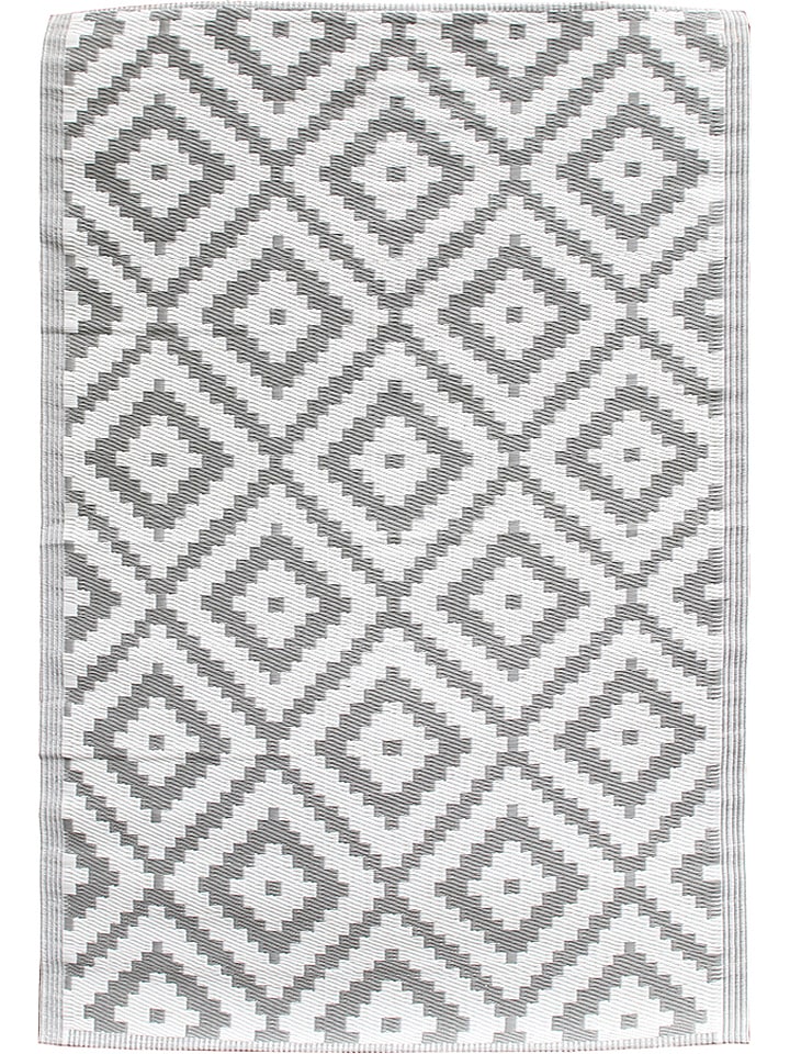 THE HOME DECO FACTORY Indoor-/ Outdoor-Teppich in Grau/ Creme - (L)180 x (B)120 cm günstig kaufen onesize