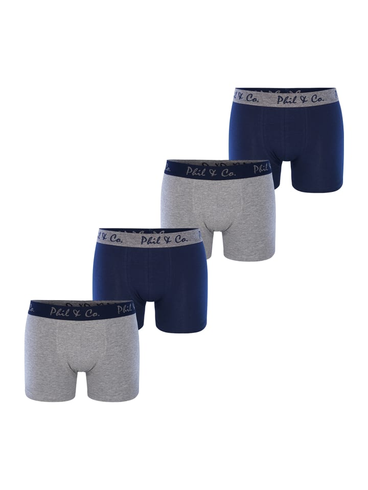 Phil & Co. Berlin  Retro Pants Jersey in navy-grau günstig kaufen