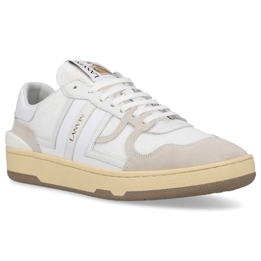 Lanvin - Sneaker low MESH CLAY Veloursleder - weiß
