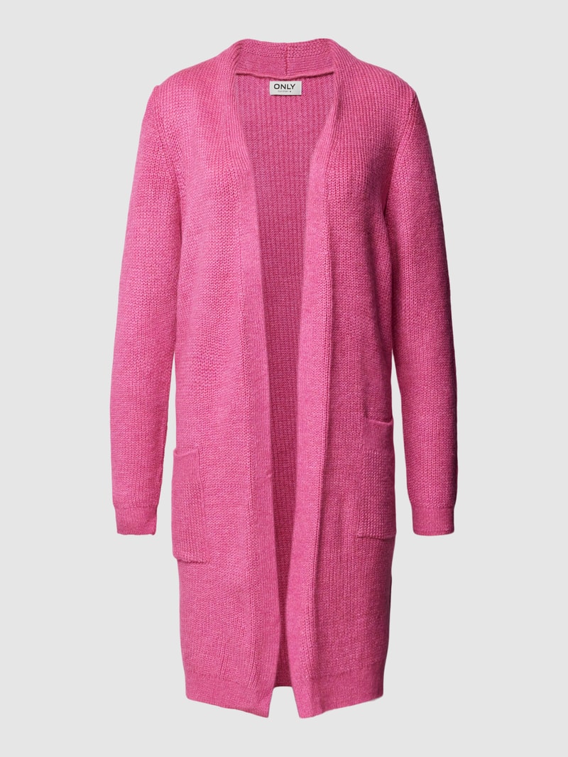 Cardigan mit Eingrifftaschen Modell 'JADE' in pink meliert