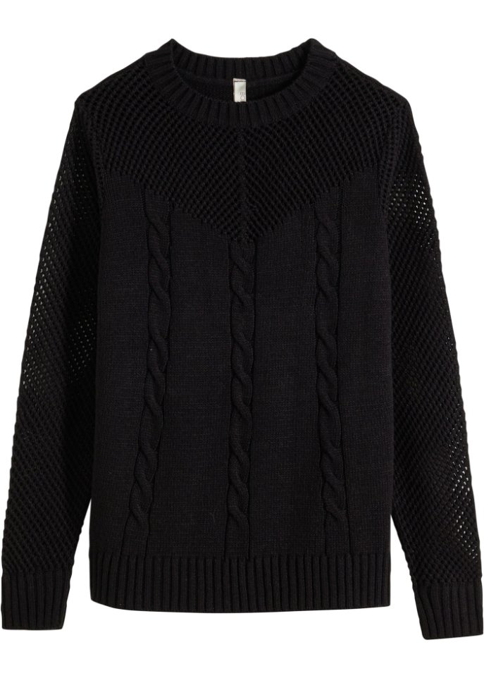 Pullover mit Netzoptik