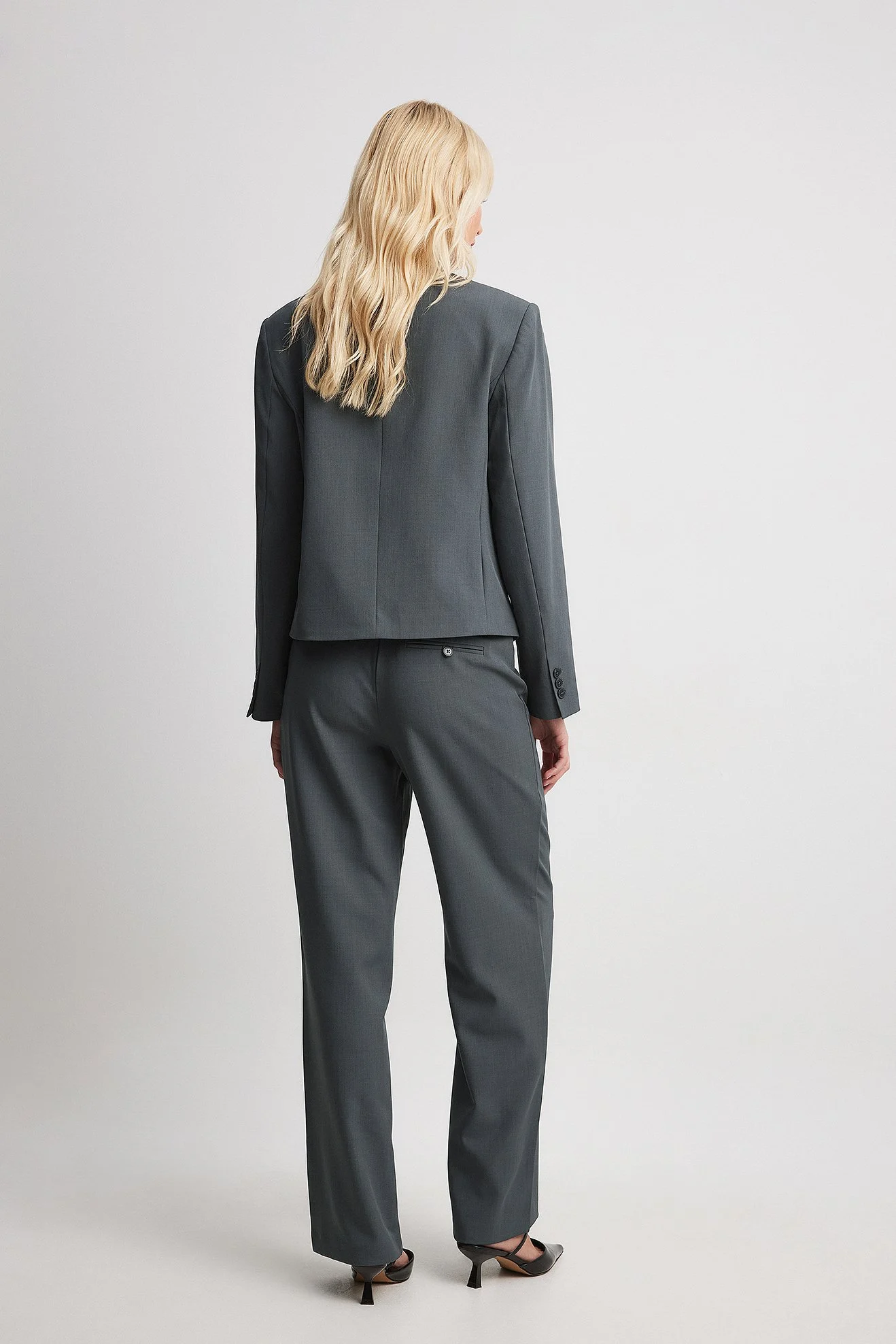 Anzughose mit hoher Taille und normaler Passform