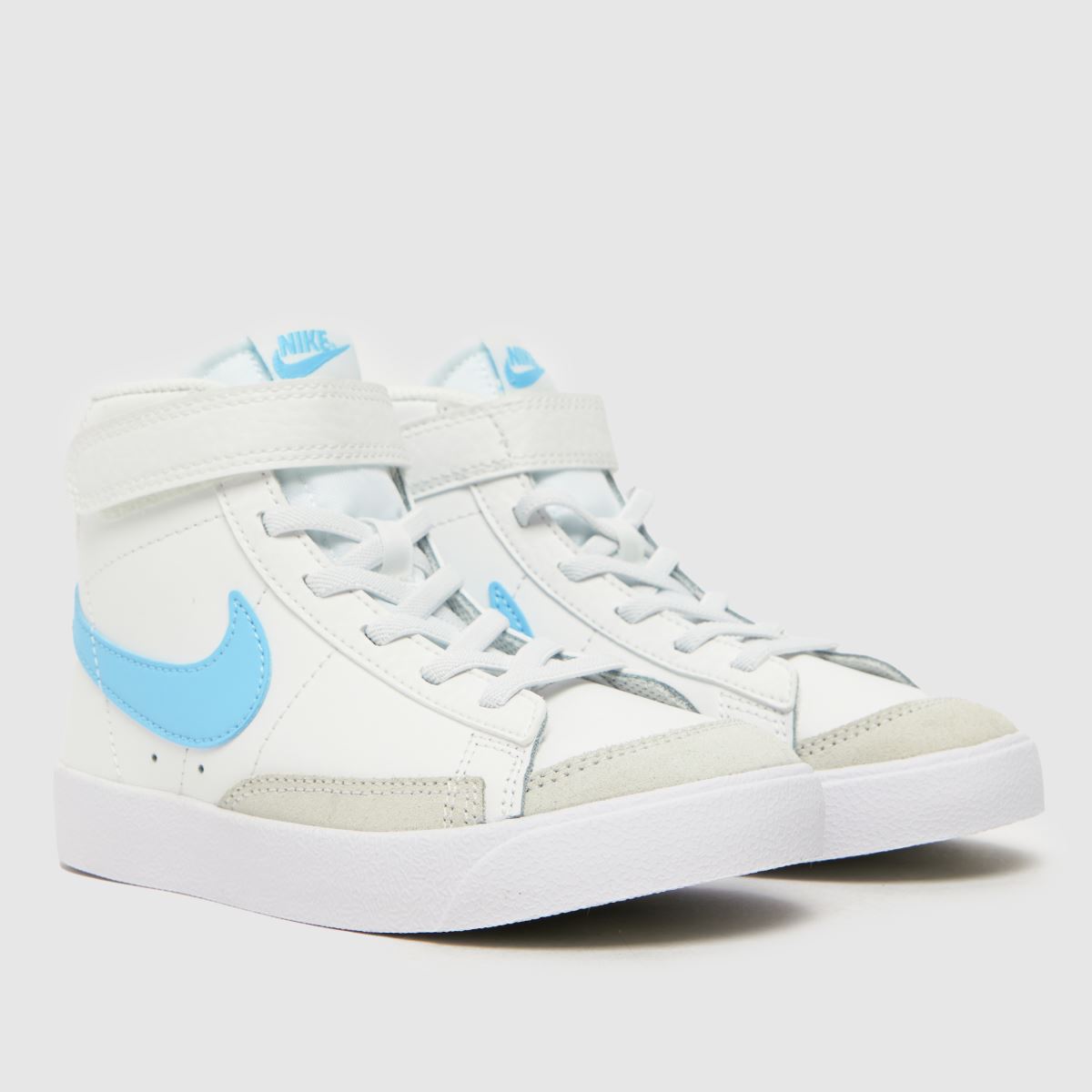 Nike vita & blå blazer mid 77 pojkar junior träningsskor