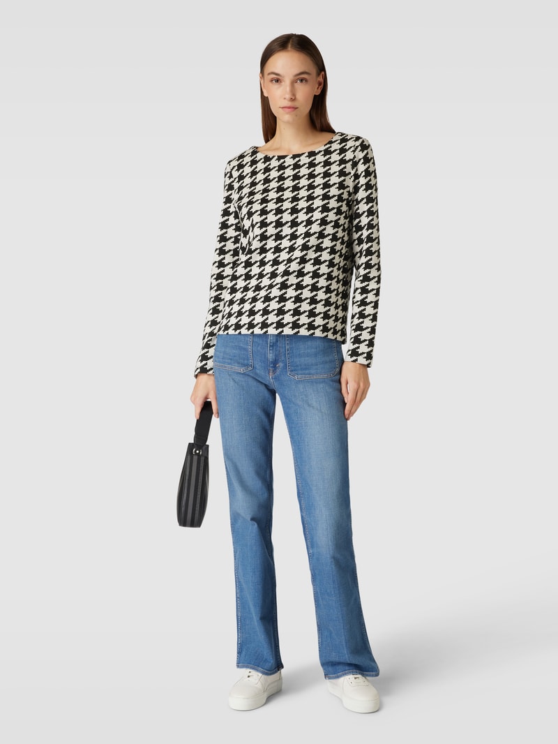 Pullover mit Hahnentrittmuster Modell 'Otto' in black