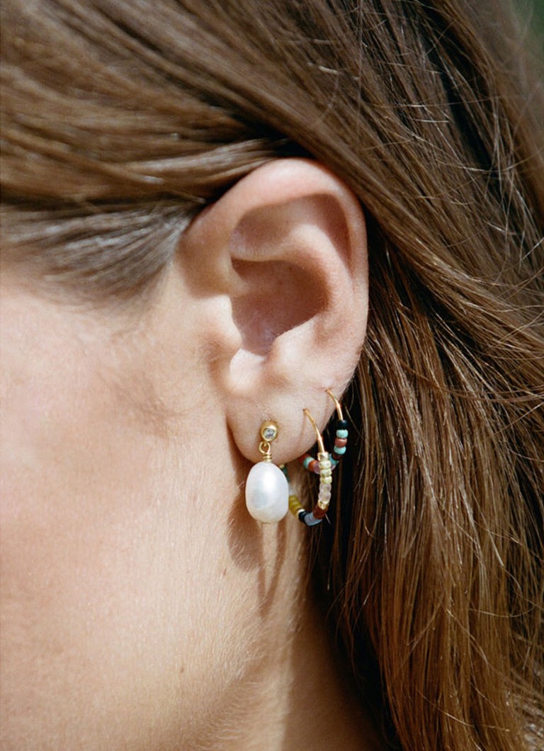 ANNI LU Pearly earrings gold plated