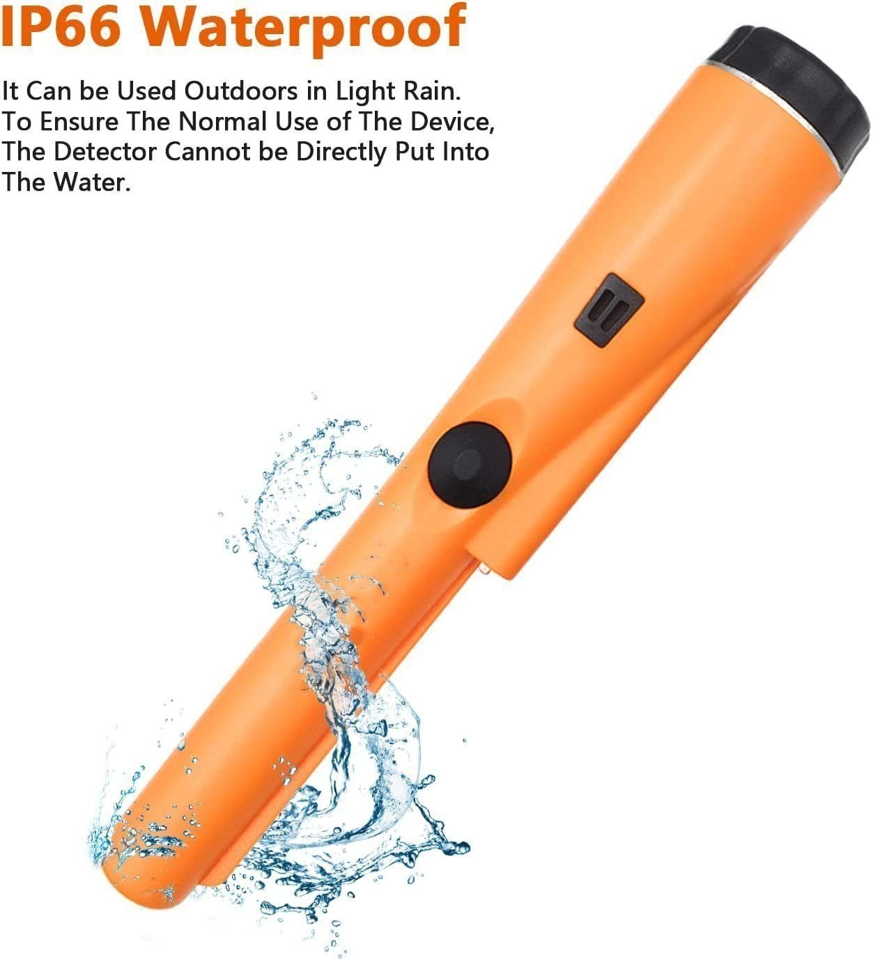 Suzakuin Metalldetektor Tragbarer Metalldetektor - Wasserdichter Pinpointer für Goldsuche