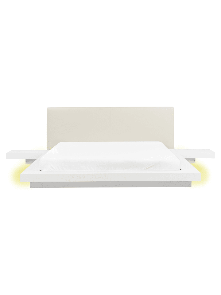 Beliani Doppelbett ZEN in Weiß/Weiß - (W) 308 x (H) 86 x (L) 229 cm günstig kaufen onesize