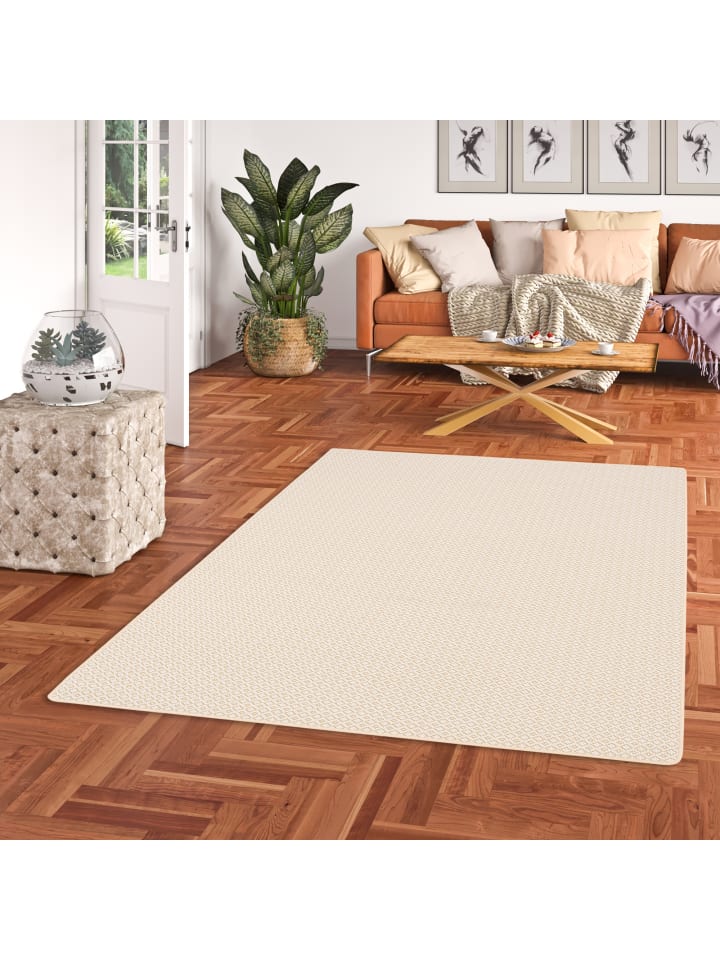 Snapstyle In & Outdoor Teppich Flachgewebe Oslo Karo Modern in Honig günstig kaufen