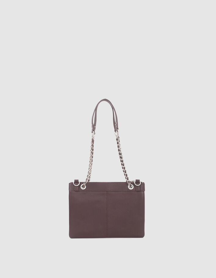 Sac pochette 1440 Reporter grenat en cuir Femme