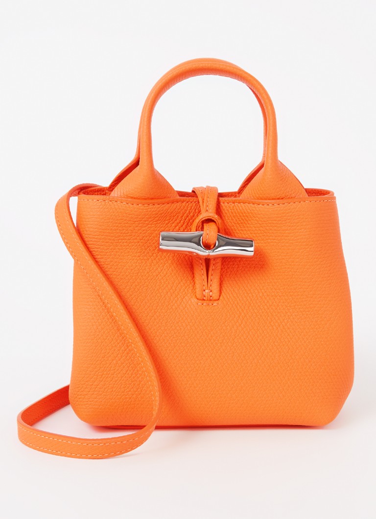 Δερμάτινη τσάντα Longchamp Le Roseau XS με αφαιρούμενο λουράκι ώμου