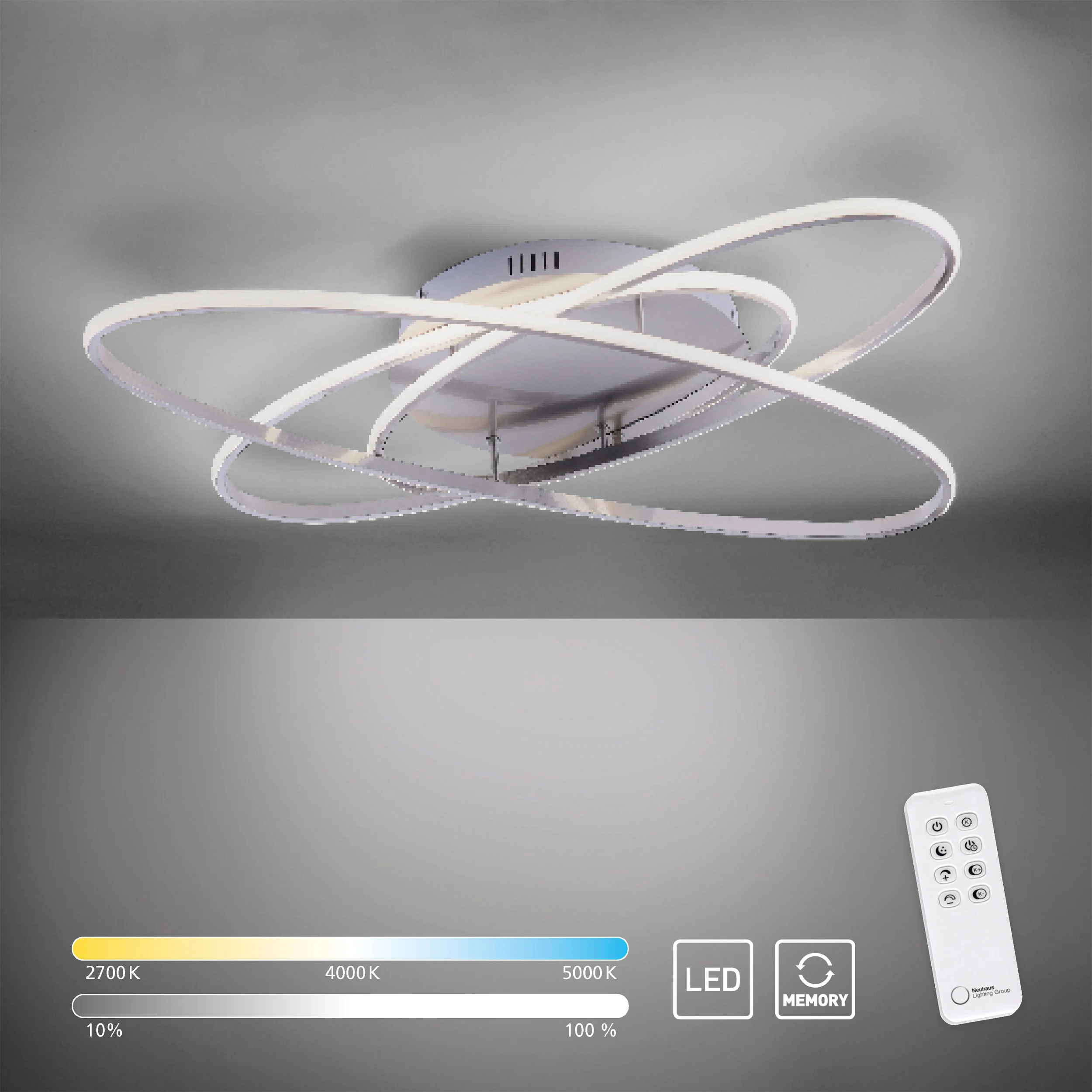 JUST LIGHT.LED-Deckenleuchte 3flg