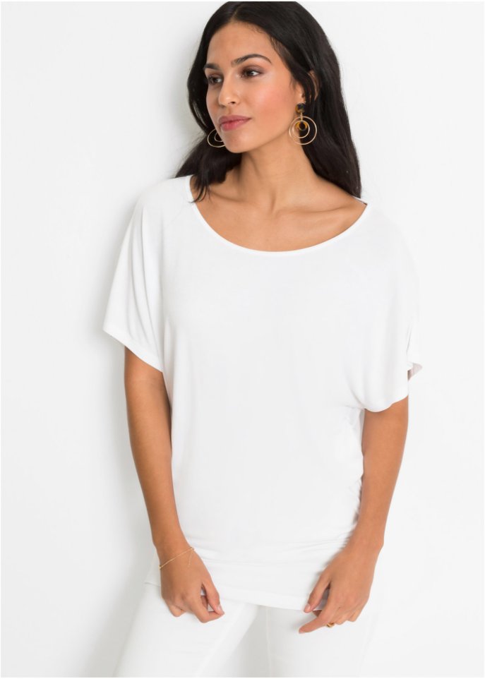 Fledermausshirt mit Spitze