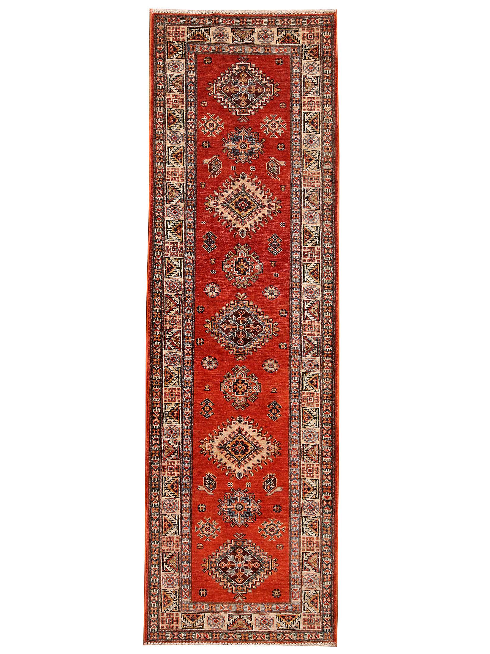 Kazak Ghazni ca. 243 x 81 cm, Unikat / Einzelstück