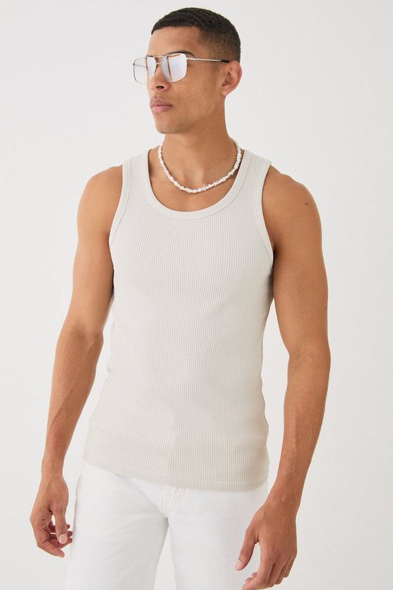 Tanktop in Waffeloptik