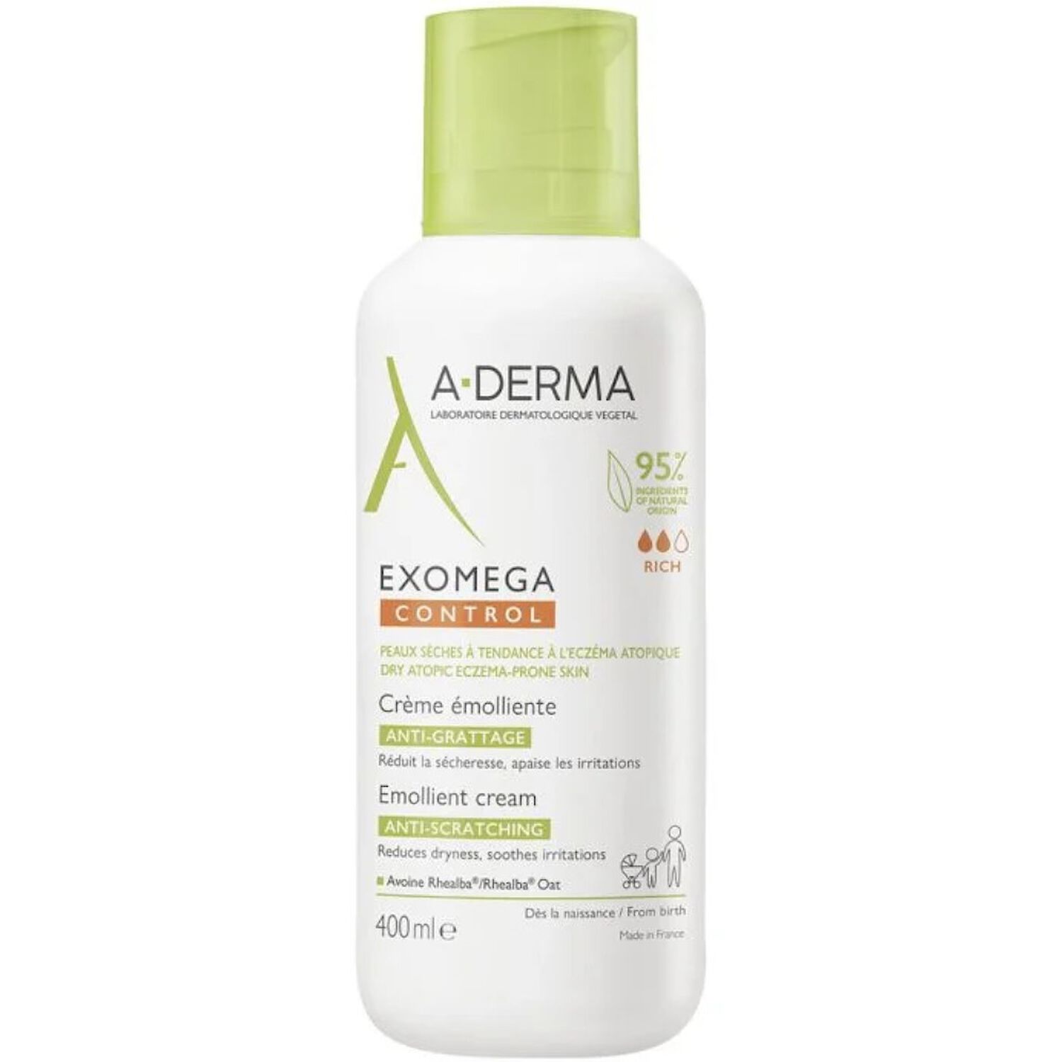 a-derma Exomega Control Crème Emolliente Anti-Grattage 400 ml