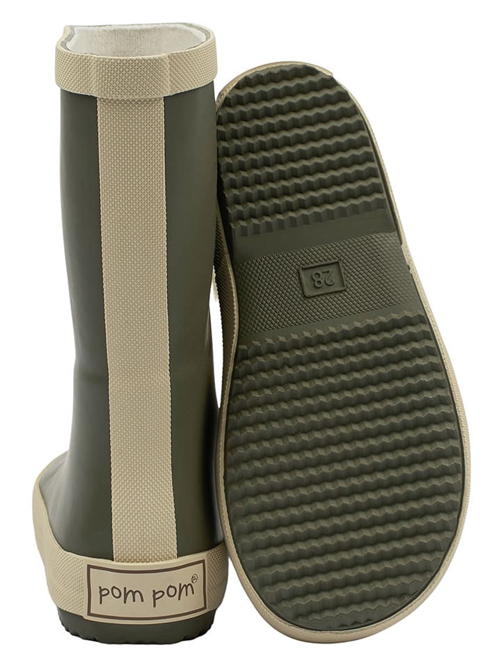 POM POM Gummistiefel in Khaki günstig kaufen