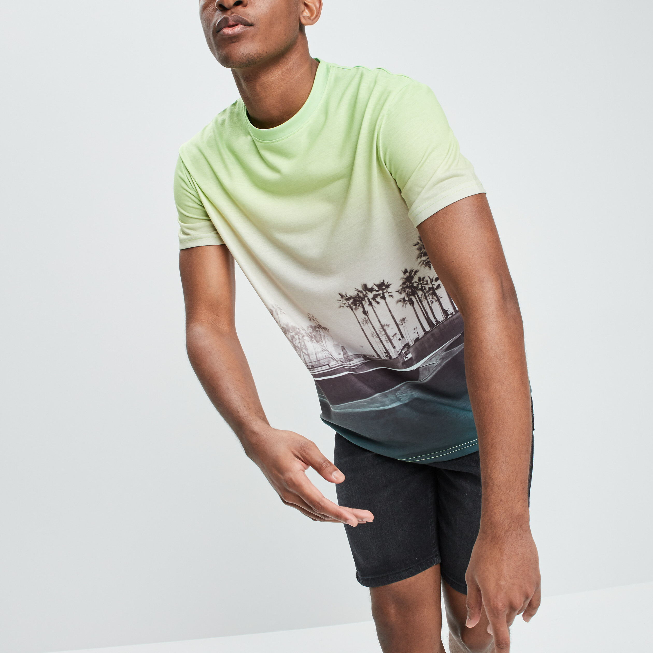 T-shirt manches courtes bleu homme | La Halle