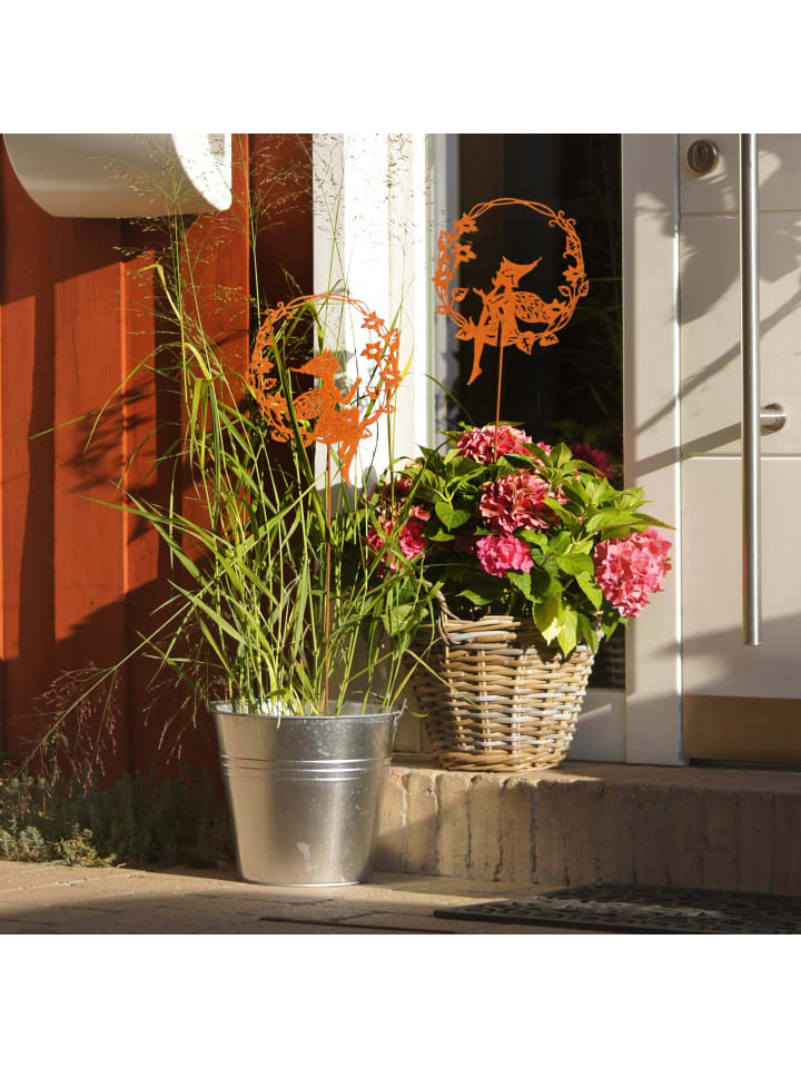 UNUS 2er Set Gartenstecker Rost Elfen in Braun günstig kaufen onesize