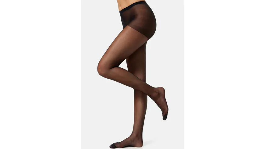 NUR DIE Damen Feinstrumpfhose Seidenfein 15 DEN schwarz