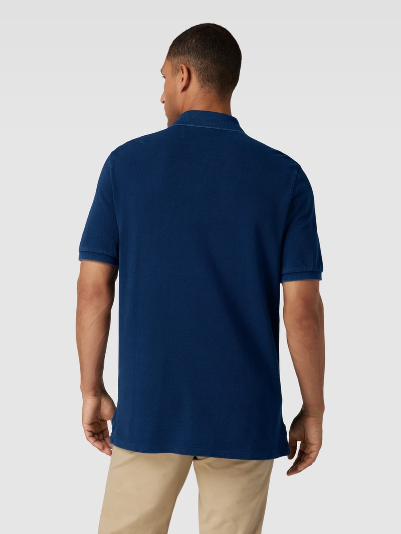 Poloshirt im Used-Look in dunkelblau