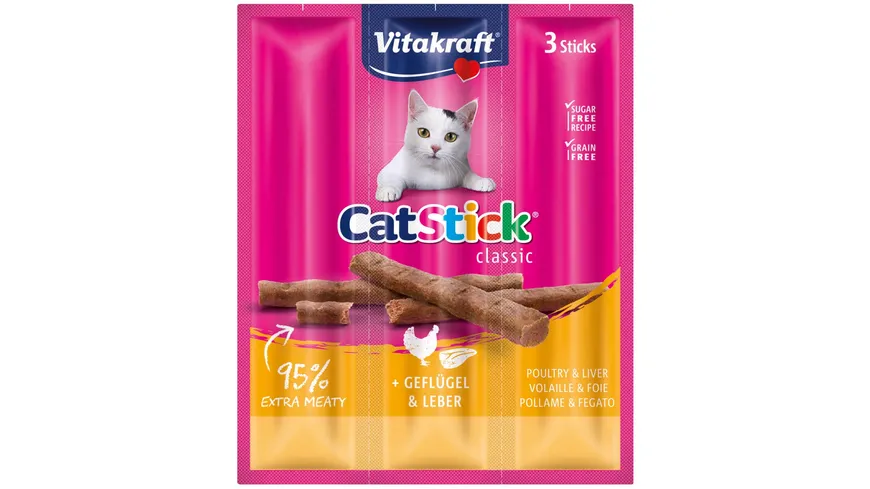 Vitakraft Katzensnack Cat Stick® mini + Geflügel & Leber 18 g