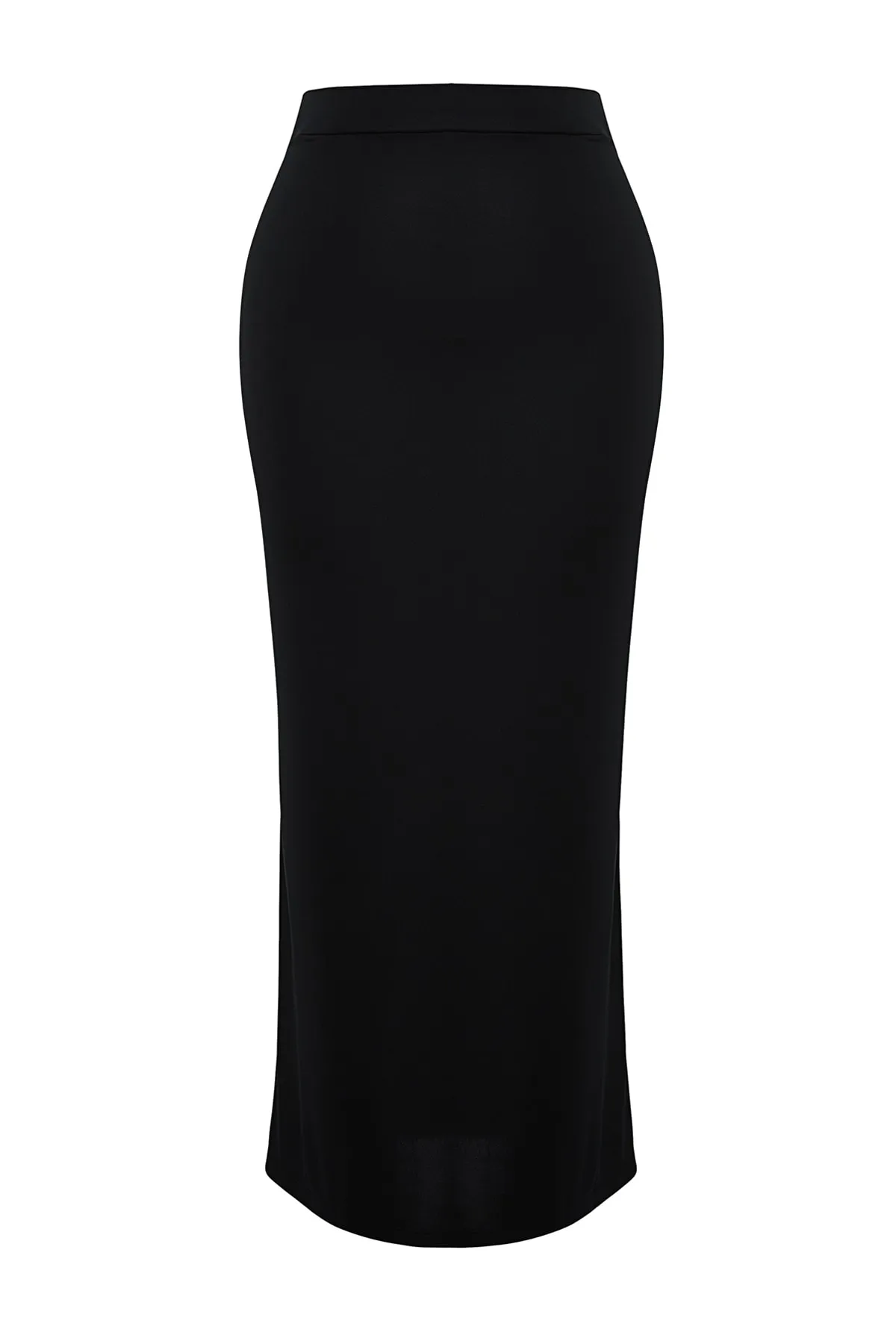 Trendyol Collection  Schwarzer Maxi-Stretch-Strickrock mit hoher Taille TWOSS23ET00372