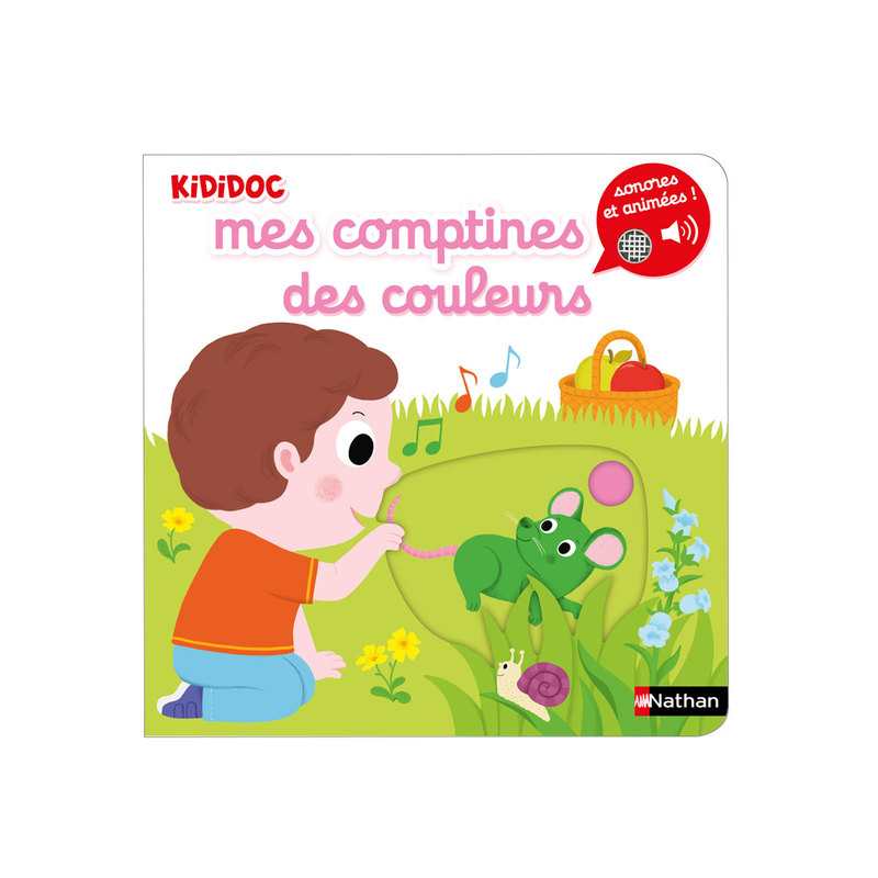 Livre Kiddidoc mes comptines des couleurs - Nathan Jeunesse