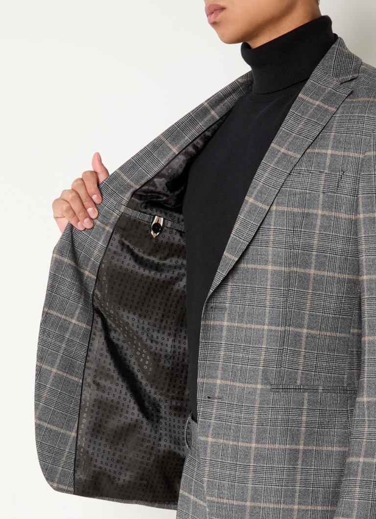 HUGO BOSS  C-Huge slim fit 2-delig pak van scheerwol met ruitdessin