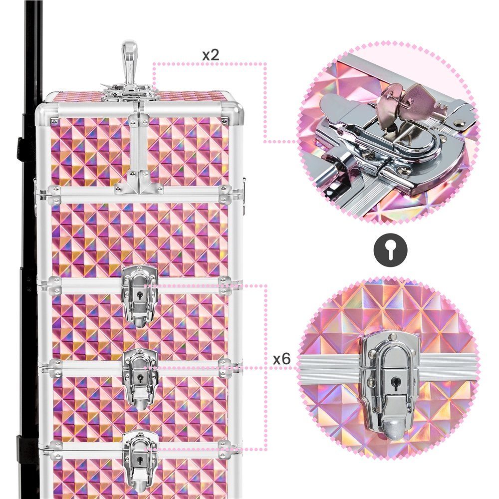 Yaheetech Kosmetikkoffer, Friseurkoffer Schminkkoffer Beauty Case