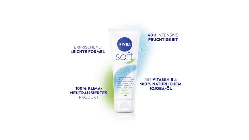 NIVEA soft Creme Erfrischende Feuchtigkeitscreme 75 ml