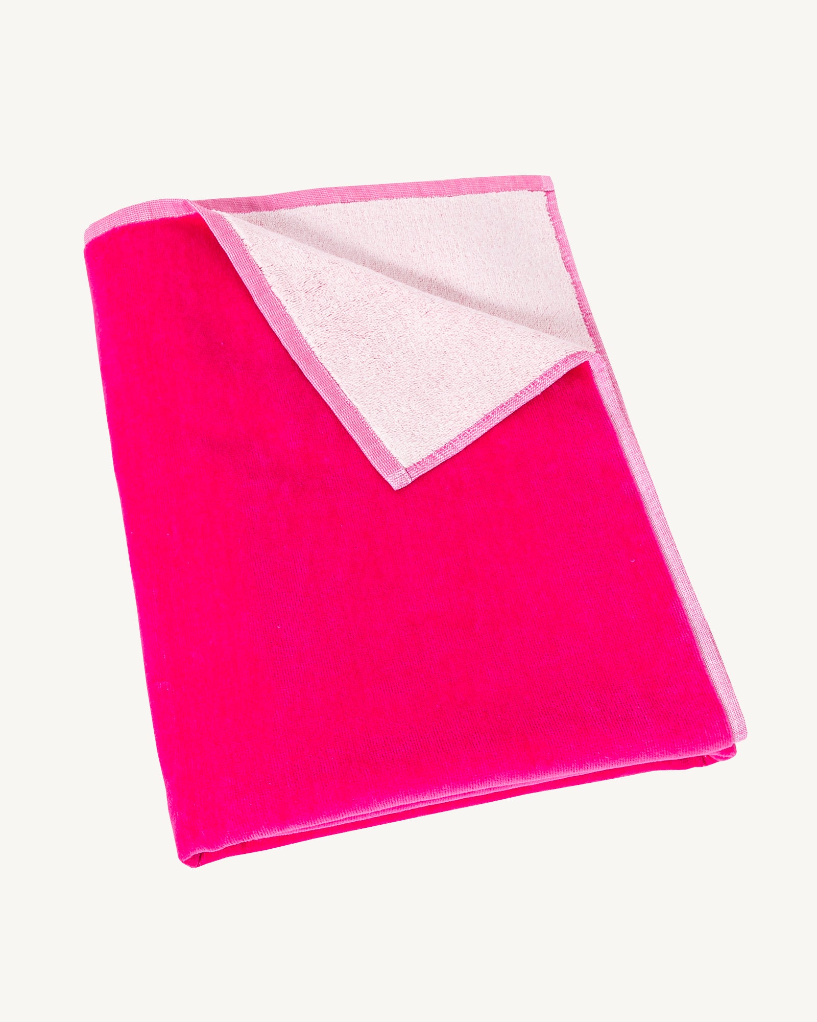 Serviette de plage en éponge Rose intense Beach