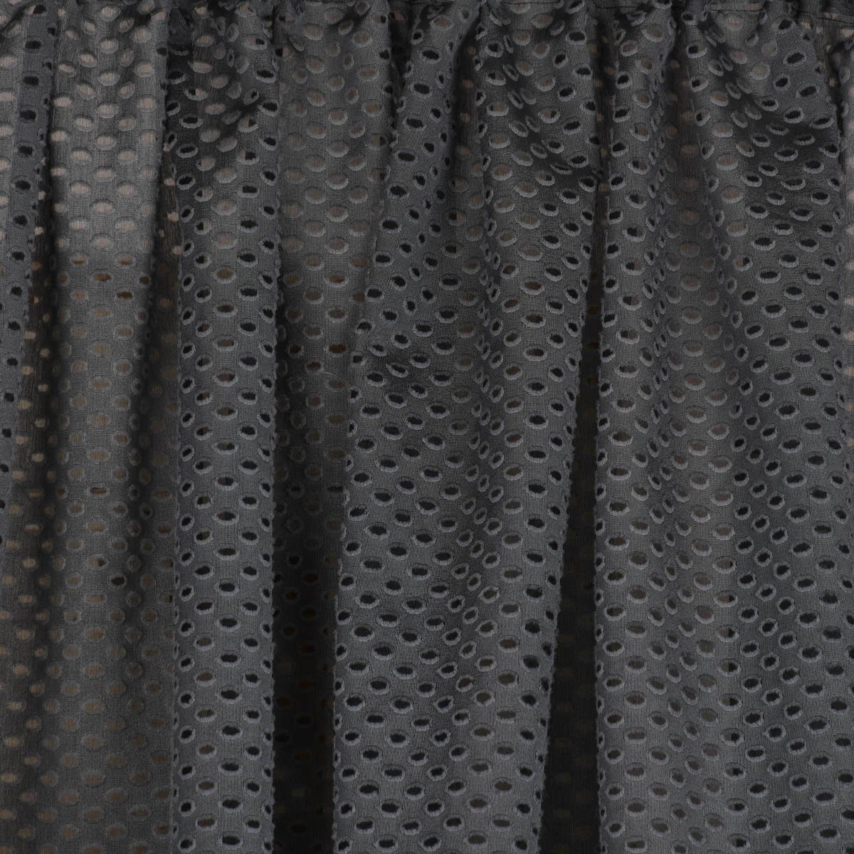 Meterware Rasch Textil Stores Punti Scherli Punkte anthrazit 300cm, halbtransparent, Kunstfaser, überbreit