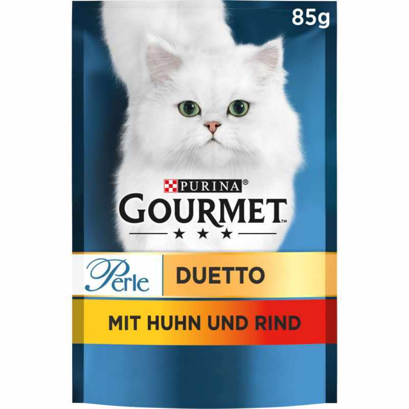 GOURMET Nassfutter GOURMET Perle Duetto 26x85g Huhn & Rind