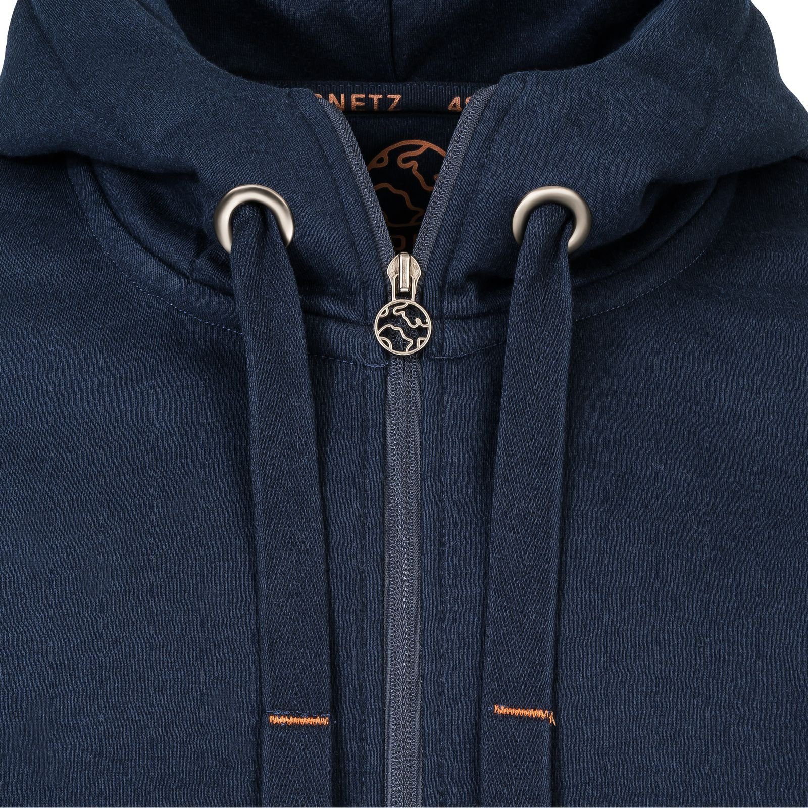 Gradnetz Sweatjacke Herren Hoody Bio Baumwolle (1-tlg) kuscheliger bequemer Tragekomfort mit Kapuze, Bio-Baumwolle