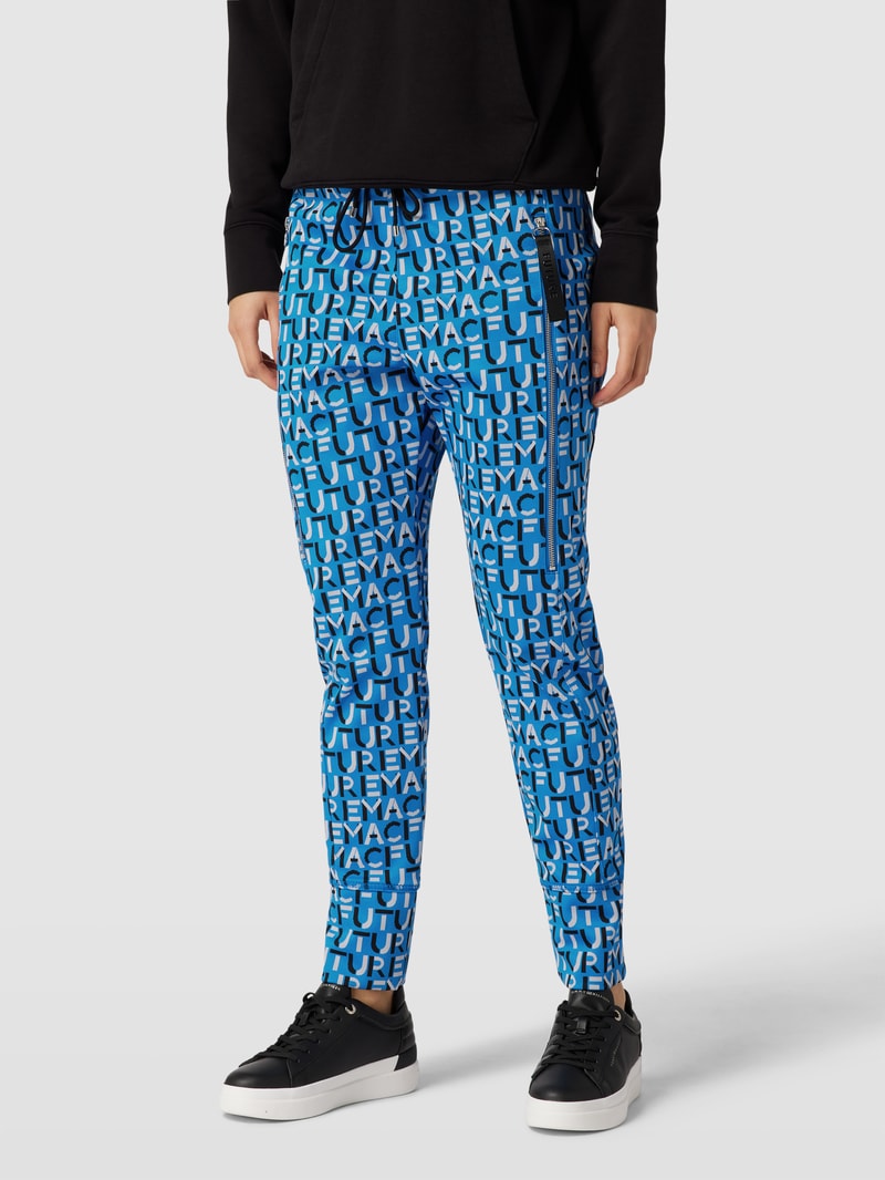 Sweatpants mit Allover-Muster Modell 'FUTURE' in blau