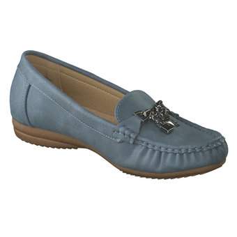 smiling for feet Mokassin in blau