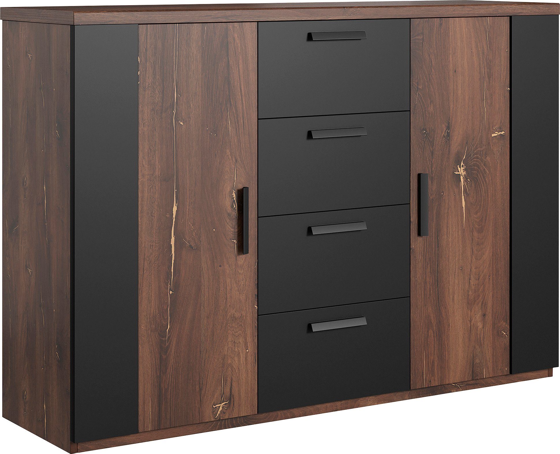 Helvetia Sideboard Sigma, 2-türig und mit 4 Schubladen