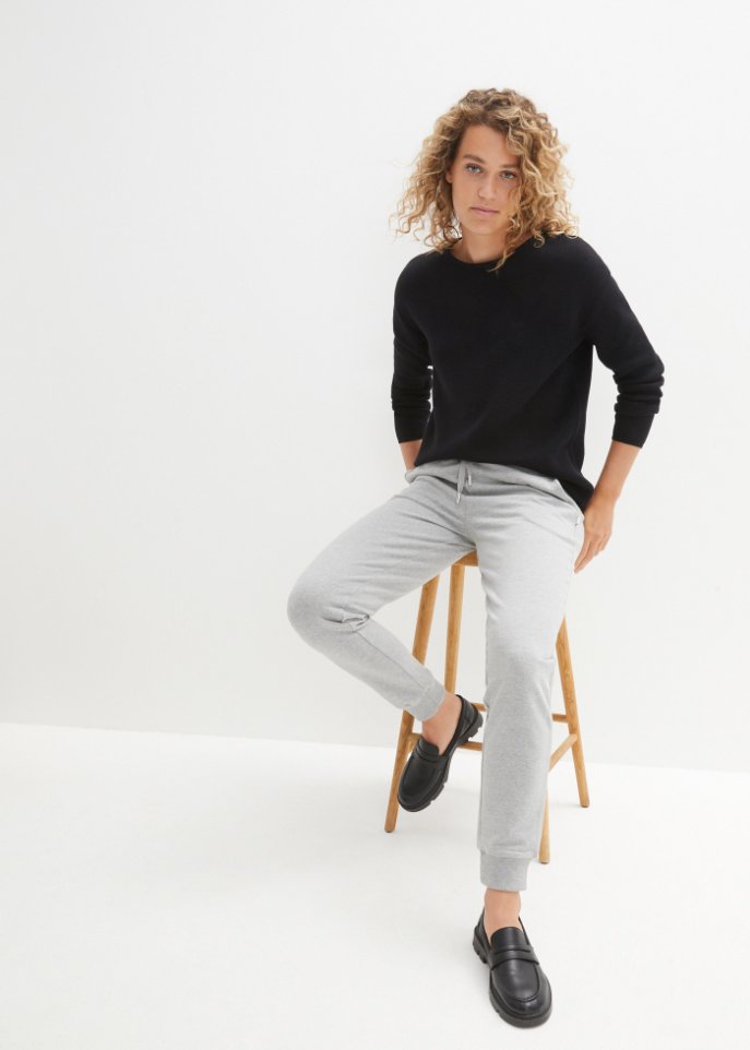 Essential Milano Rib Pullover mit Rundhals