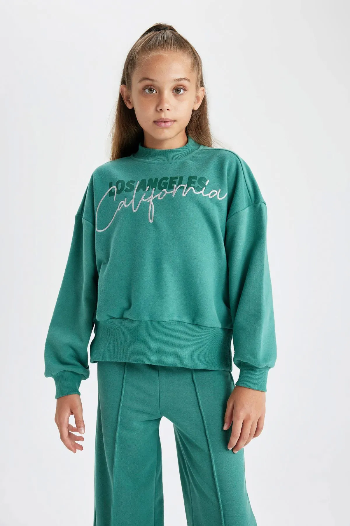 DeFacto  Bedrucktes Sweatshirt-Jogginghose-Set für Mädchen, 2-teilig