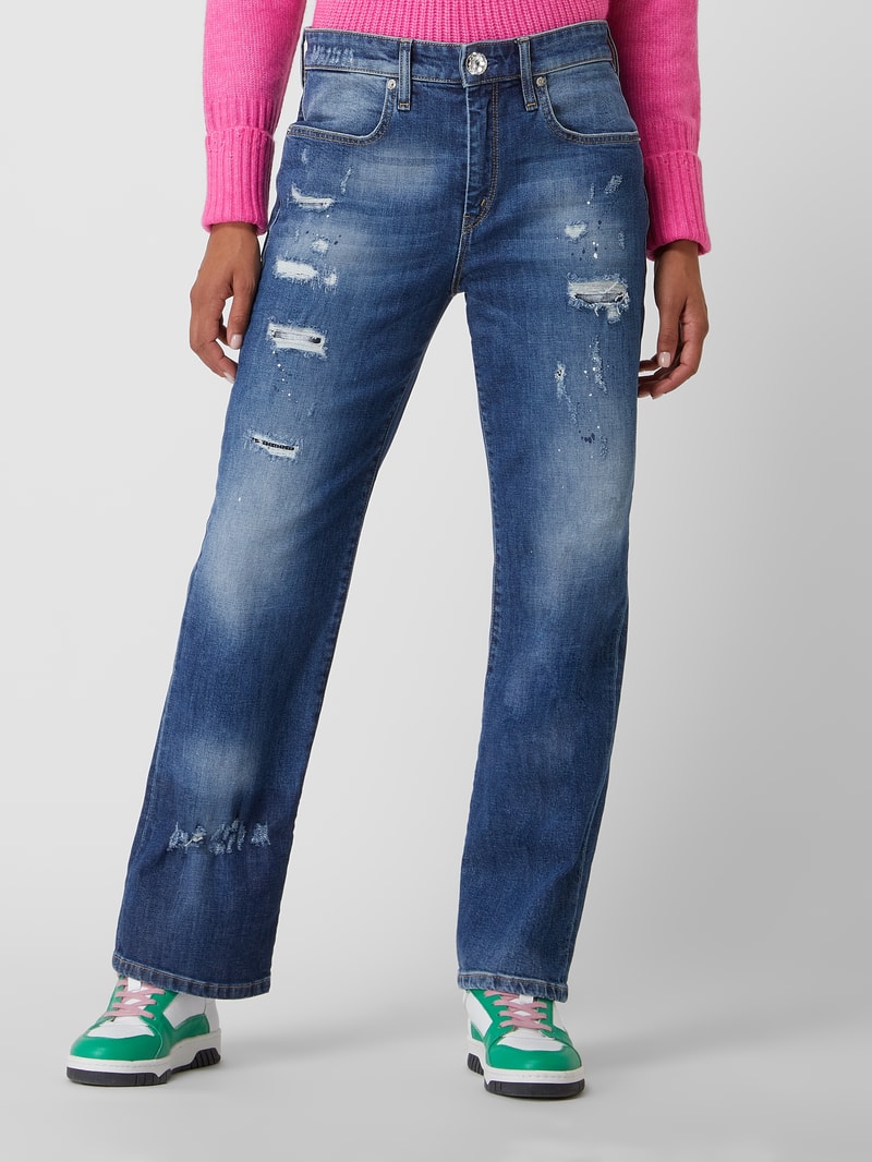 Boyfriend Fit Jeans mit Stretch-Anteil Modell 'Sunday' in blau